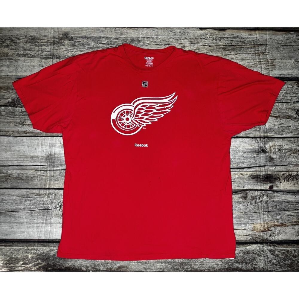 Detroit Red Wings Reebok T Shirt Men's Size 2XL Red NHL Hockey